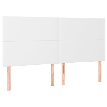 vidaXL Κεφαλάρι Κρεβατιού LED Λευκό 180x5x118/128 εκ 1 τεμ.