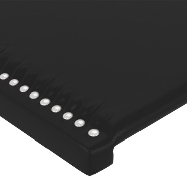 vidaXL Κεφαλάρι Κρεβατιού LED Μαύρο 90x5x118/128cm 1 τεμ.