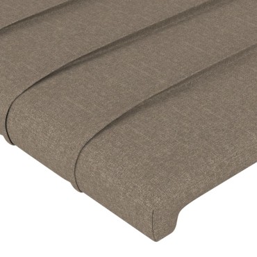 vidaXL Κεφαλάρι Κρεβατιού LED Taupe 200x5x118/128cm Υφασμάτινο 1 τεμ.