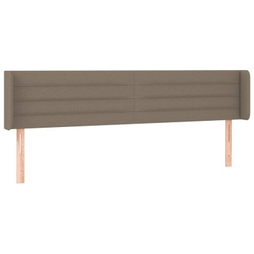 vidaXL Κεφαλάρι Κρεβατιού LED Taupe 183x16x78/88cm Υφασμάτινο 1 τεμ.