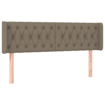 vidaXL Κεφαλάρι Κρεβατιού LED Taupe 147x16x78/88cm Υφασμάτινο 1 τεμ.
