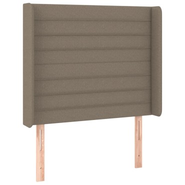 vidaXL Κεφαλάρι Κρεβατιού LED Taupe 93x16x118/128cm Υφασμάτινο 1 τεμ.