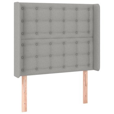 vidaXL Κεφαλάρι Κρεβατιού LED Ανοιχτό Γκρι 103x16x118/128cm 1 τεμ.