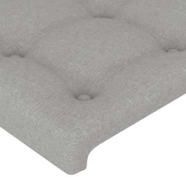 vidaXL Κεφαλάρι Κρεβατιού LED Ανοιχτό Γκρι 103x16x118/128cm 1 τεμ.