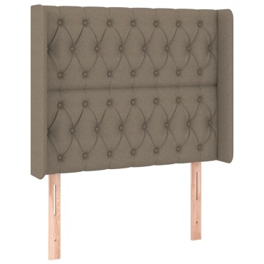 vidaXL Κεφαλάρι Κρεβατιού LED Taupe 103x16x118/128cm Υφασμάτινο 1 τεμ.