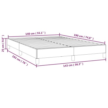 vidaXL Πλαίσιο Κρεβατιού Λευκό 140x190cm από Συνθετικό Δέρμα 1 τεμ. - Μονό