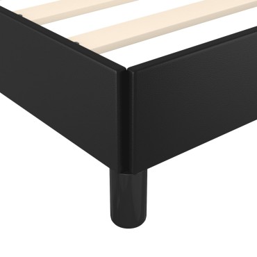 vidaXL Πλαίσιο Κρεβατιού Μαύρο 180x200 εκ. από Συνθετικό Δέρμα