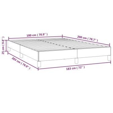 vidaXL Πλαίσιο Κρεβατιού Μαύρο 180x200 εκ. από Συνθετικό Δέρμα