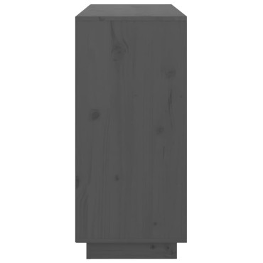 vidaXL Συρταριέρα Γκρι 111x34x75cm από Μασίφ Ξύλο Πεύκου 1 τεμ.