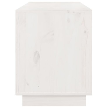 vidaXL Έπιπλο Τηλεόρασης Λευκό 176x37x47,5cm από Μασίφ Ξύλο Πεύκου