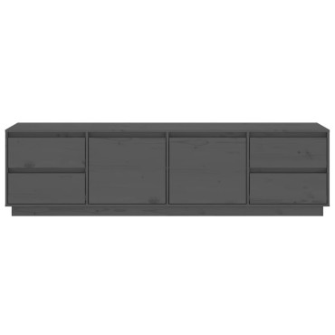 vidaXL Έπιπλο Τηλεόρασης Γκρι 176x37x47,5cm από Μασίφ Ξύλο Πεύκου