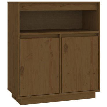 vidaXL Ντουλάπι Καφέ Μελί 70x34x80cm από Μασίφ Ξύλο Πεύκου 1 τεμ.