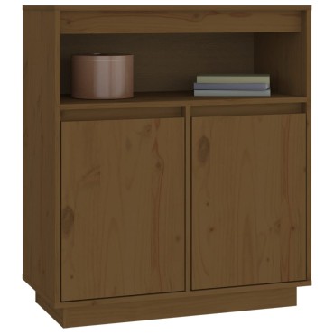 vidaXL Ντουλάπι Καφέ Μελί 70x34x80cm από Μασίφ Ξύλο Πεύκου 1 τεμ.