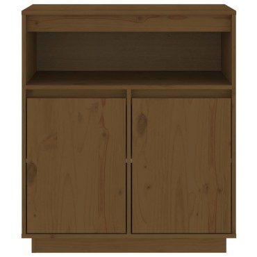 vidaXL Ντουλάπι Καφέ Μελί 70x34x80cm από Μασίφ Ξύλο Πεύκου 1 τεμ.