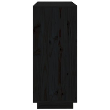 vidaXL Συρταριέρα Μαύρος 70x34x80cm από Μασίφ Ξύλο Πεύκου 1 τεμ.