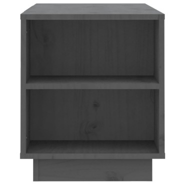 vidaXL Έπιπλο Τηλεόρασης Γκρι 110x35x40,5cm από Μασίφ Ξύλο Πεύκου