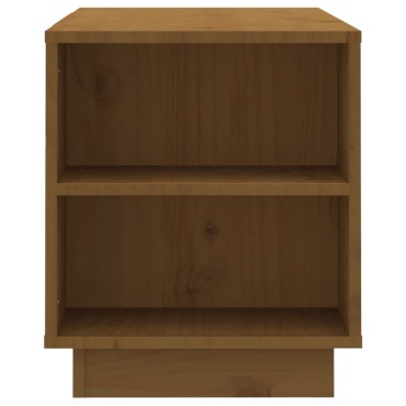 vidaXL Έπιπλο Τηλεόρασης Καφέ Μελί 110x35x40,5cm από Μασίφ Ξύλο Πεύκου