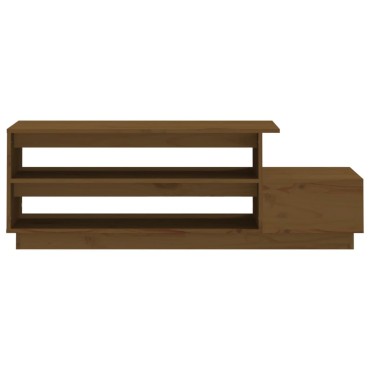 vidaXL Τραπεζάκι Σαλονιού Καφέ Μελί 120x50x40,5cm Μασίφ Ξύλο Πεύκου 1 τεμ.