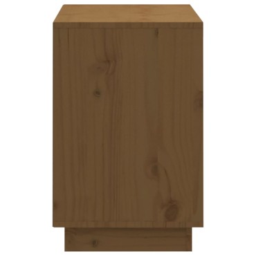 vidaXL Παπουτσοθήκη Μελί 110x34x52cm από Μασίφ Ξύλο Πεύκου