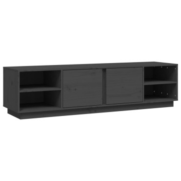 vidaXL Έπιπλο Τηλεόρασης Γκρι 156x40x40cm από Μασίφ Ξύλο Πεύκου