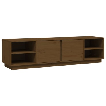 vidaXL Έπιπλο Τηλεόρασης Καφέ Μελί 156x40x40cm από Μασίφ Ξύλο Πεύκου