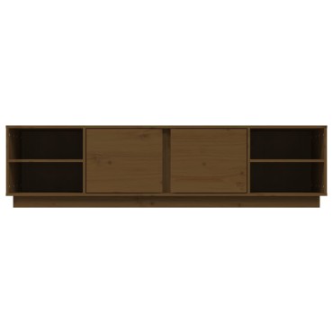 vidaXL Έπιπλο Τηλεόρασης Καφέ Μελί 156x40x40cm από Μασίφ Ξύλο Πεύκου