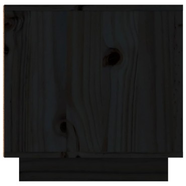 vidaXL Έπιπλο Τηλεόρασης Μαύρο 156x40x40cm από Μασίφ Ξύλο Πεύκου