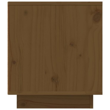 vidaXL Έπιπλο Τηλεόρασης Καφέ Μελί 110x35x40,5cm από Μασίφ Ξύλο Πεύκου