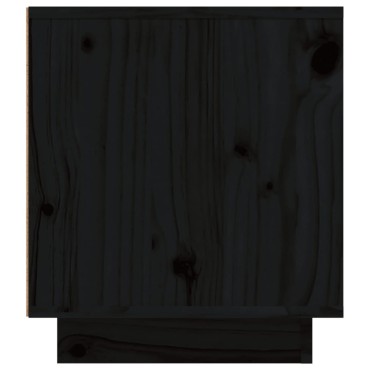vidaXL Έπιπλο Τηλεόρασης Μαύρο 110x35x40,5cm από Μασίφ Ξύλο Πεύκου