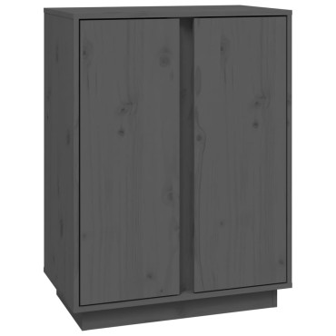 vidaXL Συρταριέρα Γκρι 60x35x80cm από Μασίφ Ξύλο Πεύκου 1 τεμ.