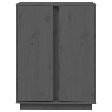 vidaXL Συρταριέρα Γκρι 60x35x80cm από Μασίφ Ξύλο Πεύκου 1 τεμ.