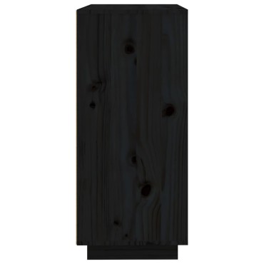 vidaXL Ντουλάπι Μαύρος 60x35x80cm από Μασίφ Ξύλο Πεύκου 1 τεμ.