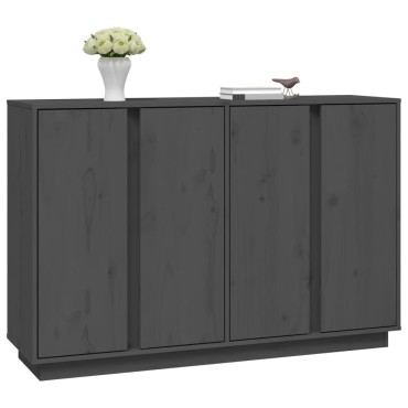 vidaXL Συρταριέρα Γκρι 120x35x80cm από Μασίφ Ξύλο Πεύκου 1 τεμ.