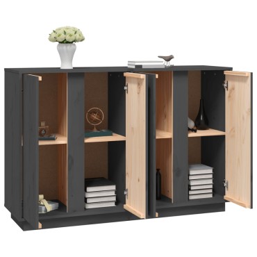 vidaXL Συρταριέρα Γκρι 120x35x80cm από Μασίφ Ξύλο Πεύκου 1 τεμ.