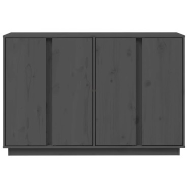 vidaXL Συρταριέρα Γκρι 120x35x80cm από Μασίφ Ξύλο Πεύκου 1 τεμ.
