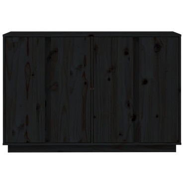 vidaXL Ντουλάπι Μαύρος 120x35x80cm από Μασίφ Ξύλο Πεύκου 1 τεμ.
