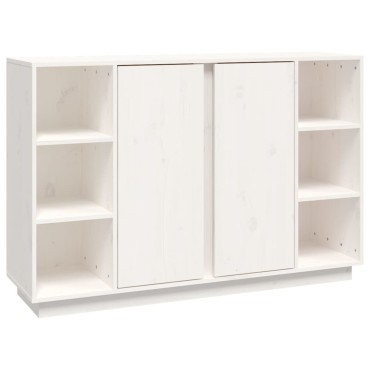 vidaXL Ντουλάπι Λευκό 120x35x80cm από Μασίφ Ξύλο Πεύκου 1 τεμ.