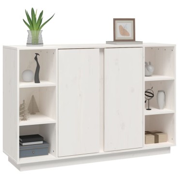 vidaXL Ντουλάπι Λευκό 120x35x80cm από Μασίφ Ξύλο Πεύκου 1 τεμ.