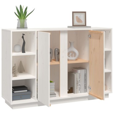 vidaXL Ντουλάπι Λευκό 120x35x80cm από Μασίφ Ξύλο Πεύκου 1 τεμ.