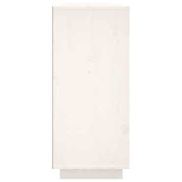 vidaXL Ντουλάπι Λευκό 120x35x80cm από Μασίφ Ξύλο Πεύκου 1 τεμ.