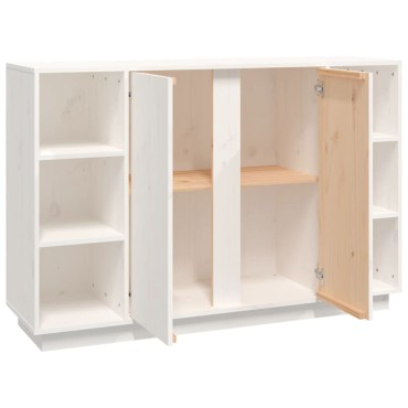 vidaXL Ντουλάπι Λευκό 120x35x80cm από Μασίφ Ξύλο Πεύκου 1 τεμ.