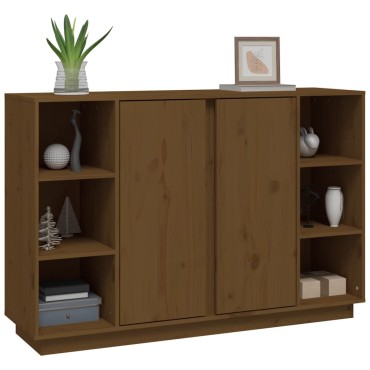 vidaXL Ντουλάπι Καφέ Μελί 120x35x80cm από Μασίφ Ξύλο Πεύκου 1 τεμ.