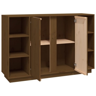 vidaXL Ντουλάπι Καφέ Μελί 120x35x80cm από Μασίφ Ξύλο Πεύκου 1 τεμ.