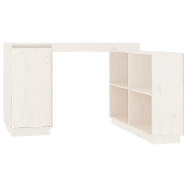 vidaXL Γραφείο Λευκό 110x50x75cm από Μασίφ Ξύλο Πεύκου 1 τεμ.