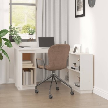 vidaXL Γραφείο Λευκό 110x50x75cm από Μασίφ Ξύλο Πεύκου 1 τεμ.