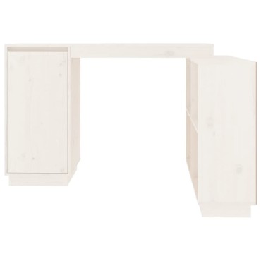 vidaXL Γραφείο Λευκό 110x50x75cm από Μασίφ Ξύλο Πεύκου 1 τεμ.