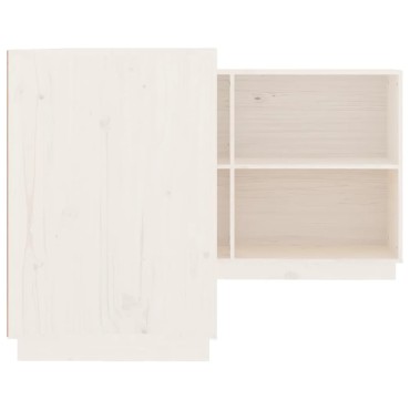 vidaXL Γραφείο Λευκό 110x50x75cm από Μασίφ Ξύλο Πεύκου 1 τεμ.