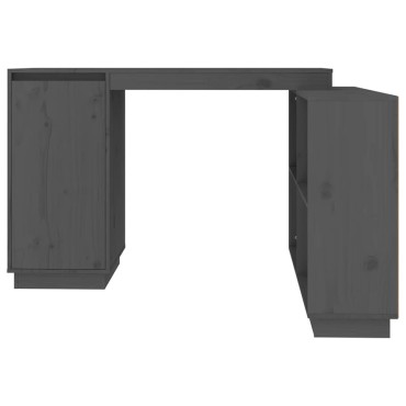 vidaXL Γραφείο Γκρι 110x50x75cm από Μασίφ Ξύλο Πεύκου 1 τεμ.