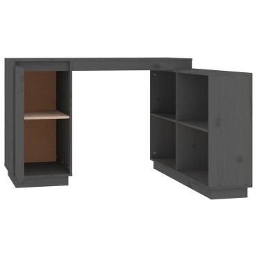 vidaXL Γραφείο Γκρι 110x50x75cm από Μασίφ Ξύλο Πεύκου 1 τεμ.