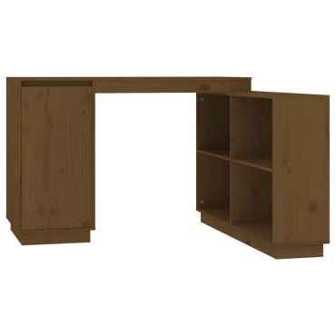 vidaXL Γραφείο Καφέ Μελί 110x50x75cm από Μασίφ Ξύλο Πεύκου 1 τεμ.